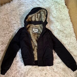 TNA Black Jacket with Faux Fur Lining